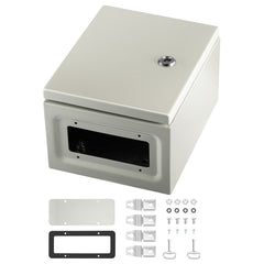 NEMA Steel Enclosure, 10 x 8 x 6'' NEMA 4X Steel Electrical Box, IP66 Waterproof & Dustproof, Outdoor/Indoor Electrical Junction Box, with Mounting Plate