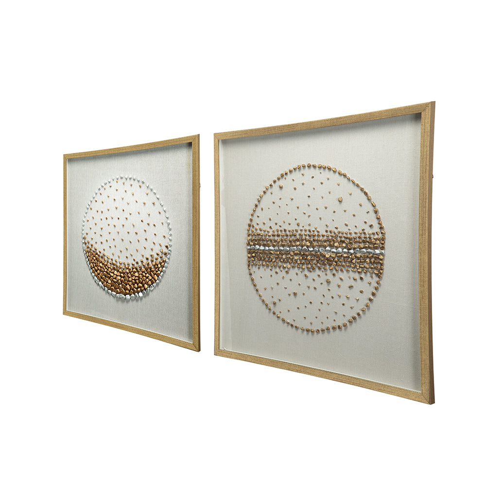 27.6x27.6" Shadow Box Wall Décor, Home Decor for Living Room, Dining Room, Bedroom, Hallway, Set of 2