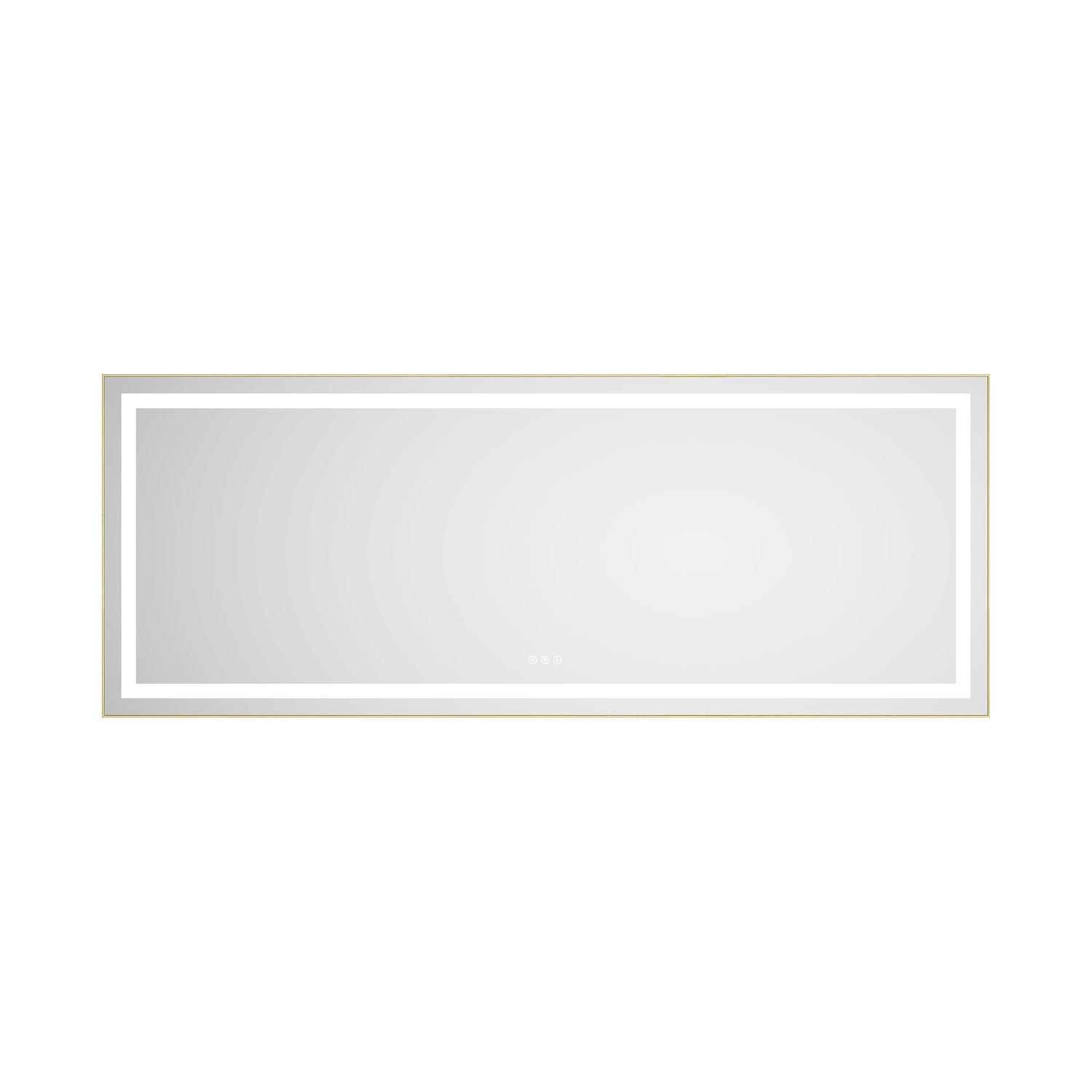 72 x 28 Inch LED Bathroom Mirror with Front and Backlight, Wall Mounted Vanity Mirror with Aluminum Frame, Anti-Fog, Memory, 3 Colors, Stepless Dimmable
