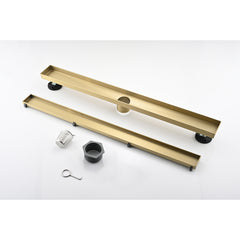 36 Inches Linear Shower Drain, Included Hair Strainer and Leveling Feet
