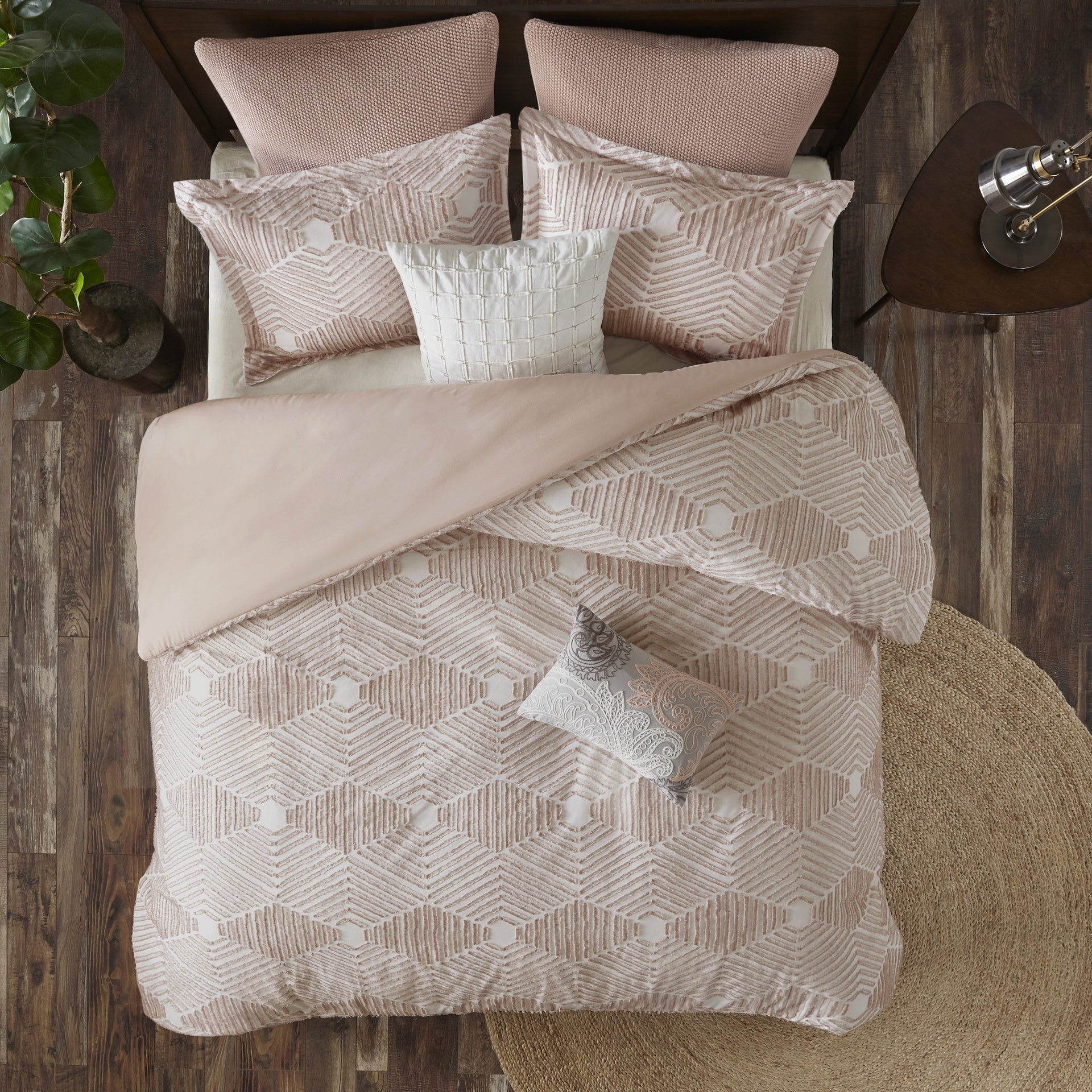 Full/Queen Cotton Jacquard Duvet Cover Set