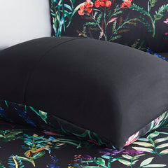 5 Piece Comforter Set Black Full/Queen