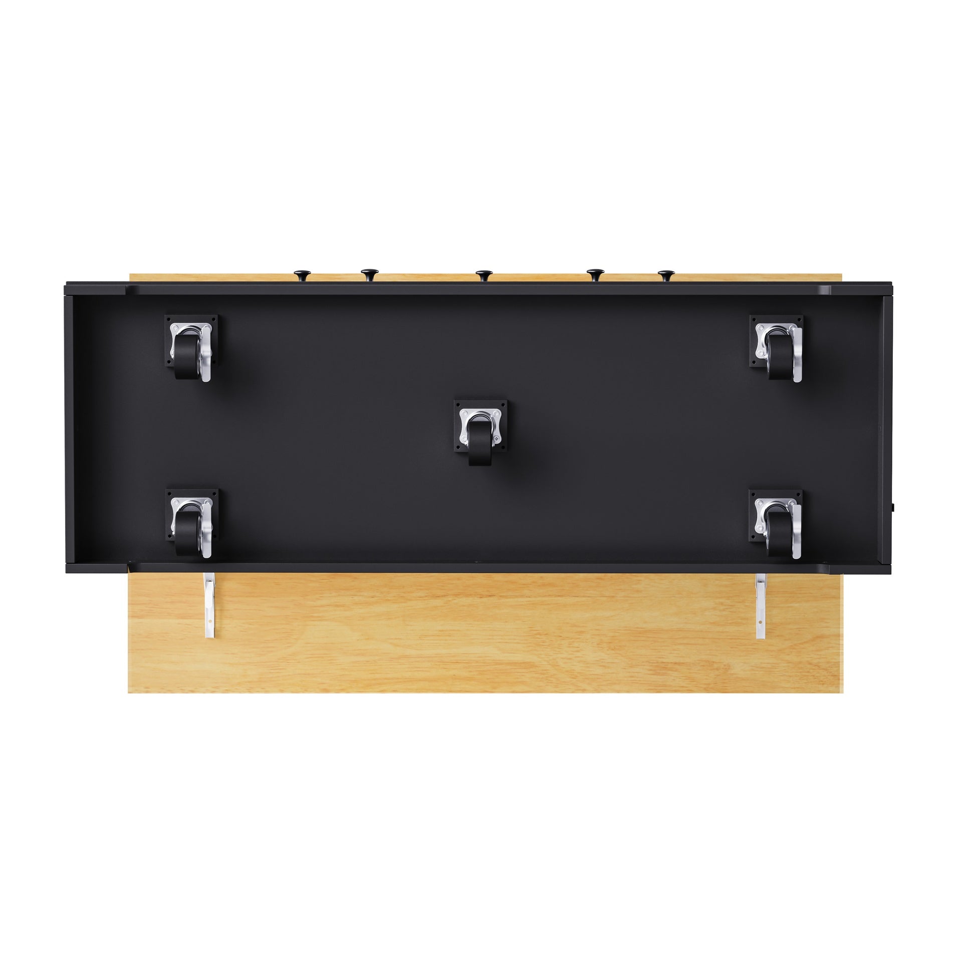 K&K 53inch Large Kitchen Island with 2 Bar Stools, Power Outlet,Door Internal Storage Rack, Kitchen Storage Cart on 5 Wheels with Drop Leaf, 5 Open Side Racks, 3 Drawers,Black (Three Packages)