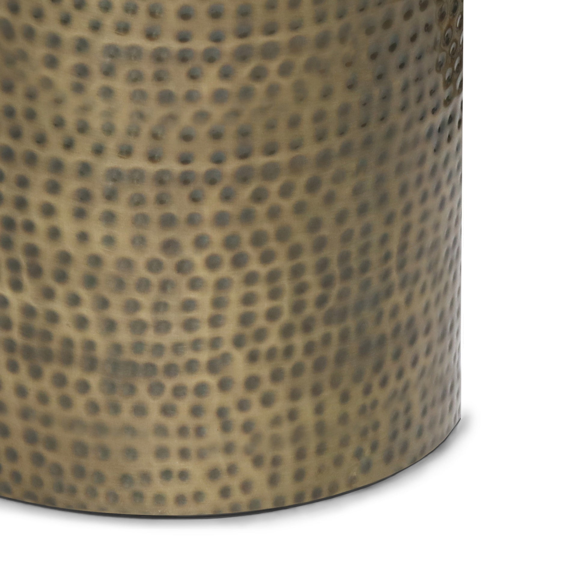 Corbin Metal Side Table in Hammered Antique Gold