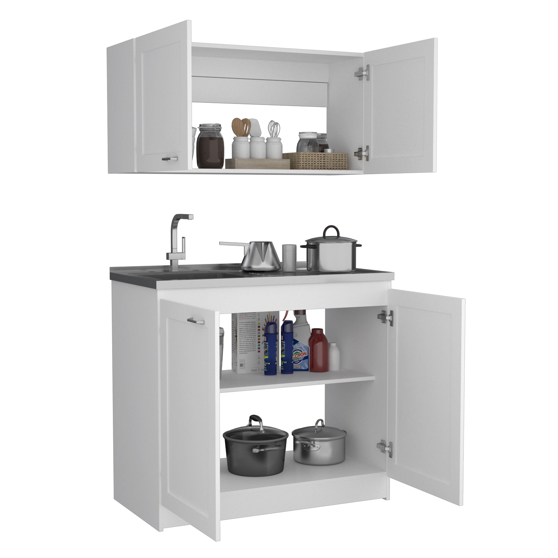 Perseus Cabinet Set, Two Parts Set