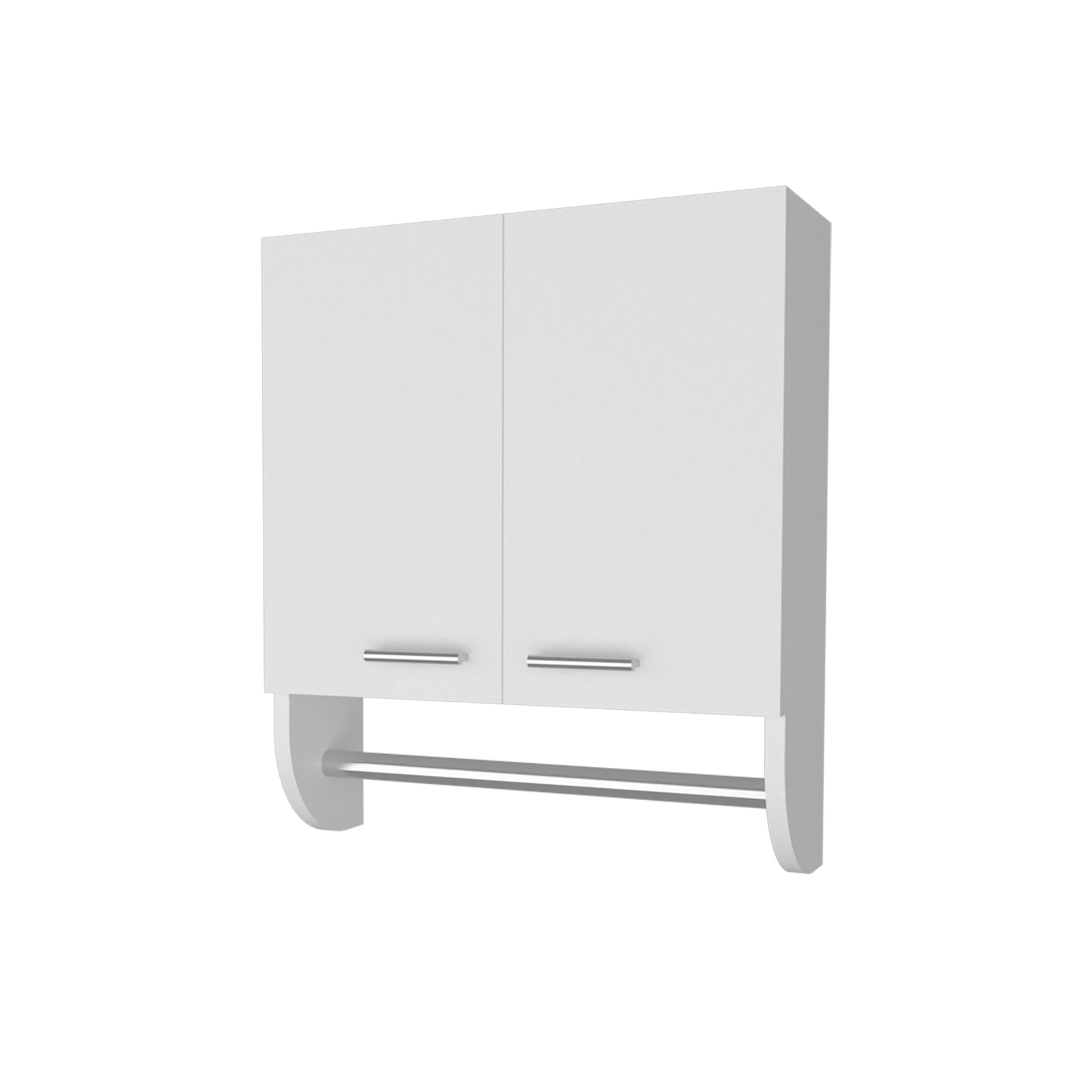 Goodyear Medicine Cabinet in Melamine With a Towel Bar, White