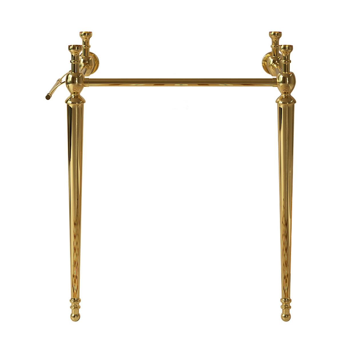 VICI 28" Freestanding Bathroom Console Iron Leg, NO Basin and Faucet, NO Sink Cover and Drain, Gold