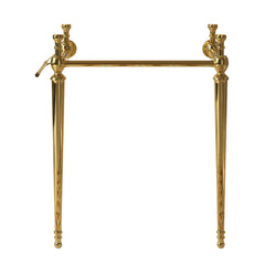 VICI 28" Freestanding Bathroom Console Iron Leg, NO Basin and Faucet, NO Sink Cover and Drain, Gold