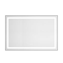 48 x 32 Inch LED Bathroom Mirror with Front and Backlight, Wall Mounted Vanity Mirror with Aluminum Frame, Anti-Fog, Memory, 3 Colors, Stepless Dimmable