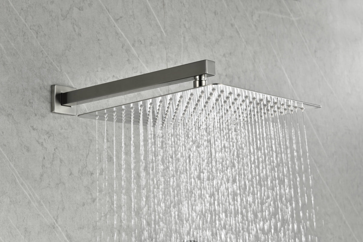 12" Wall Mount Rainfall Square Shower Head