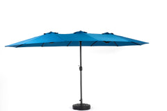 14.8 Ft Double Sided Outdoor Umbrella Rectangular Large with Crank ( Dark blue )(No Base)