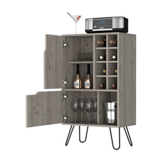 Thorndike 8-Bottle Rectangle Bar Cabinet Light Oak