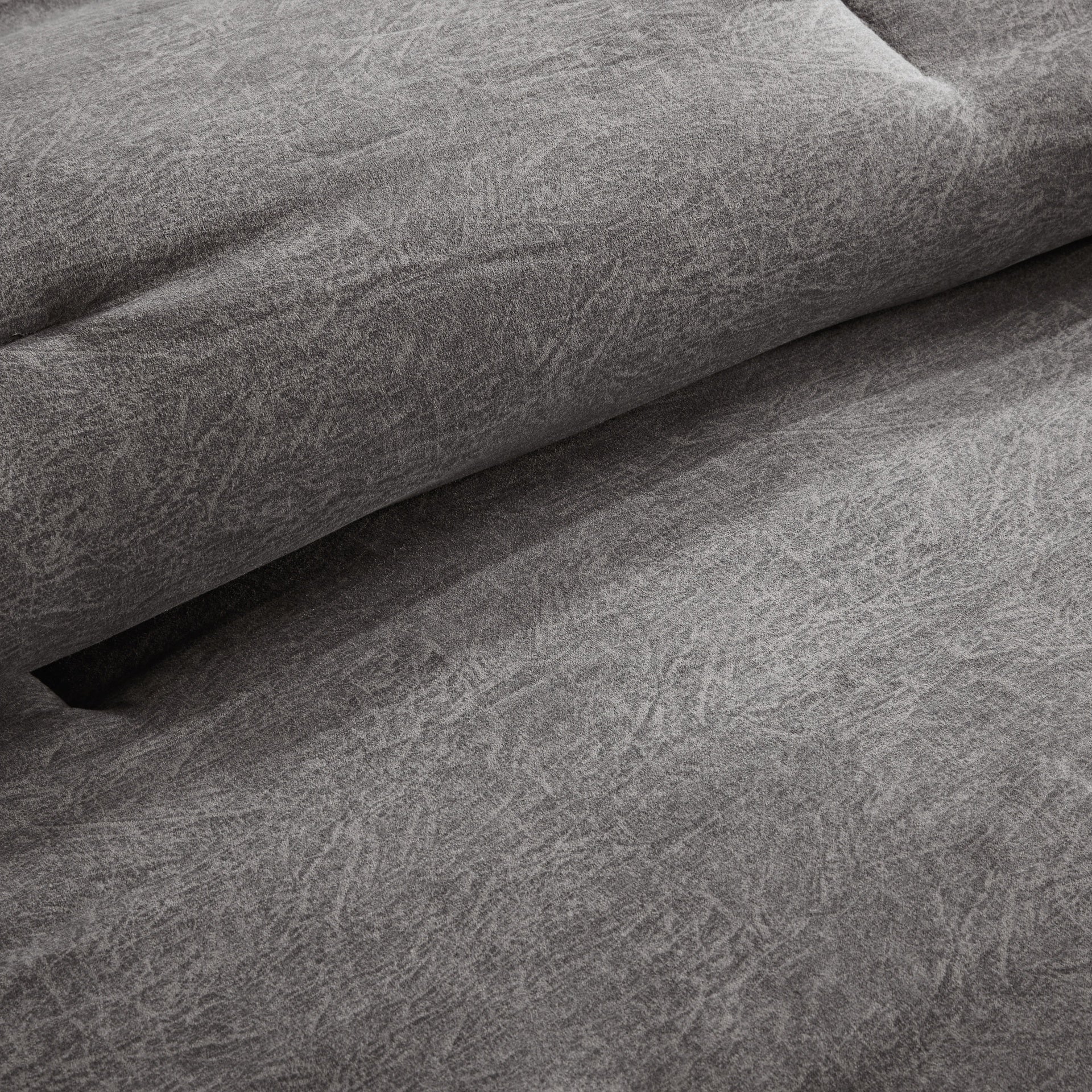7 Piece Faux Suede Comforter Set Grey Cal King
