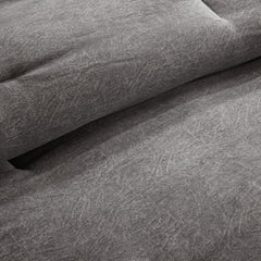 7 Piece Faux Suede Comforter Set Grey Cal King