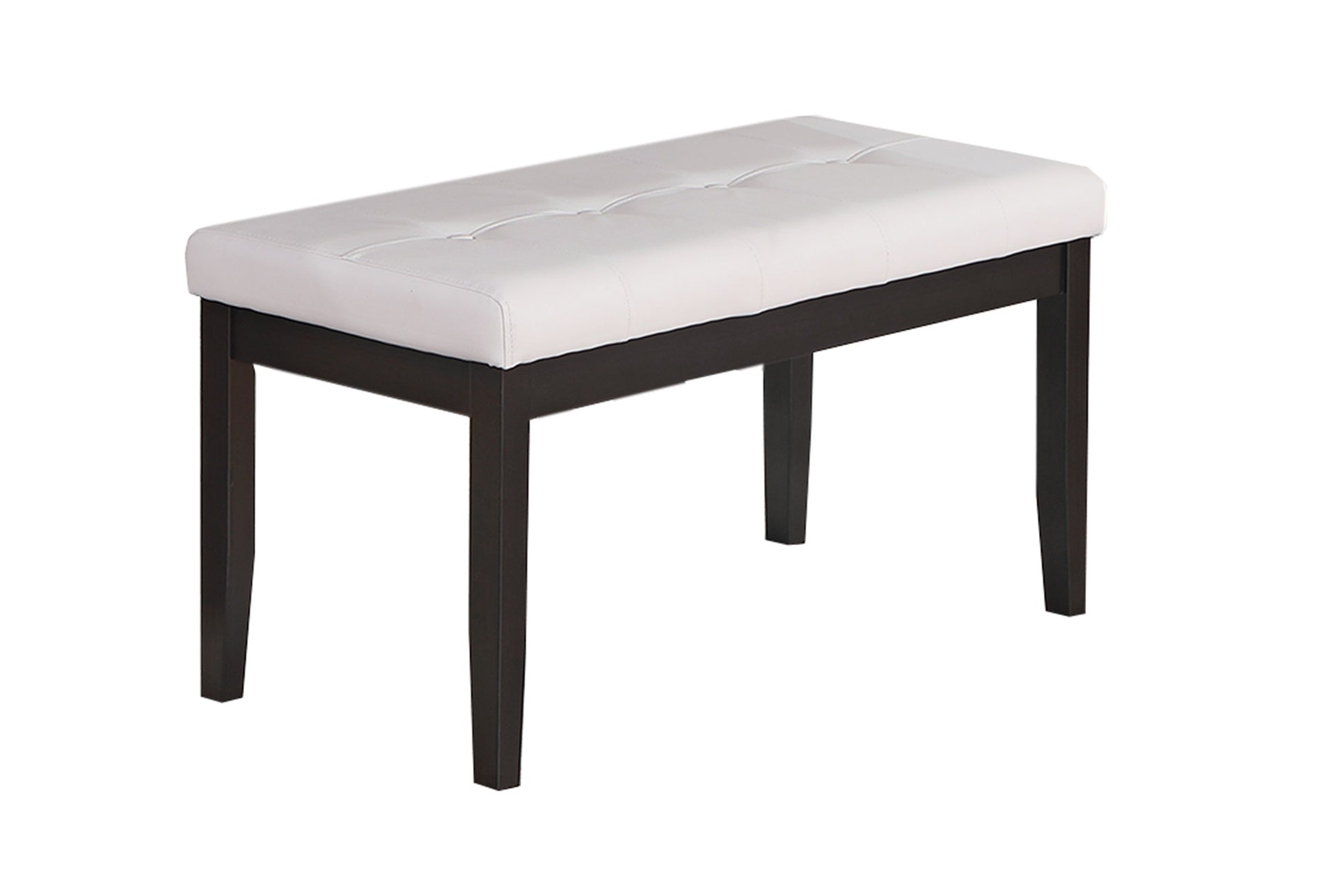 5 Piece Dining Set with Chairs and Bench in White