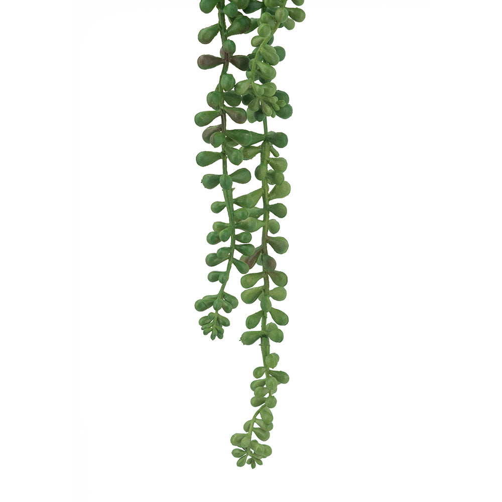 27.2 x 3.5 x 2" Faux Bead Grass 3-Strand Stem-Dark Green,4 Pack