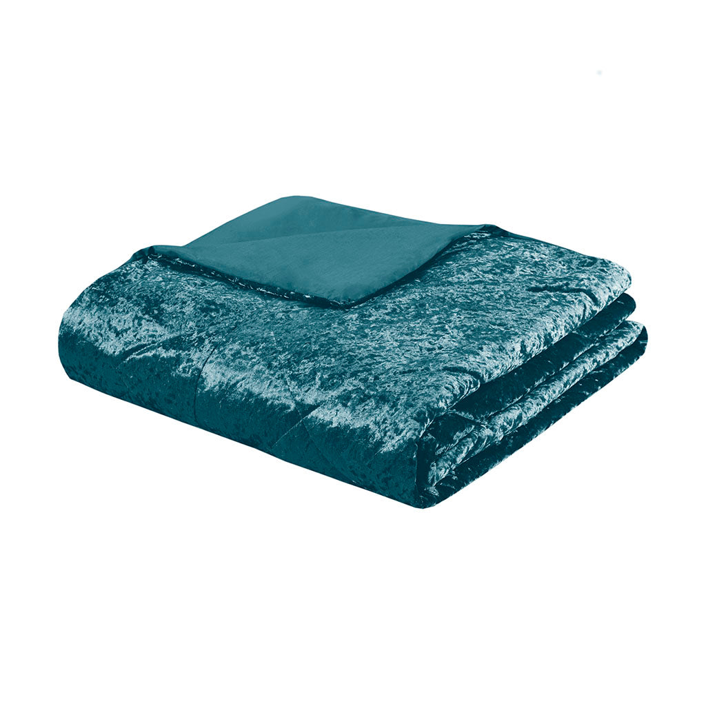 King/Cal King Velvet Duvet Cover Set with Throw Pillow