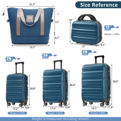 Hardshell ABS Luggage Set - Lightweight & Durable Suitcases with Dual Spinner Wheels, Carry-On & Check-In Sizes for Travel & Business