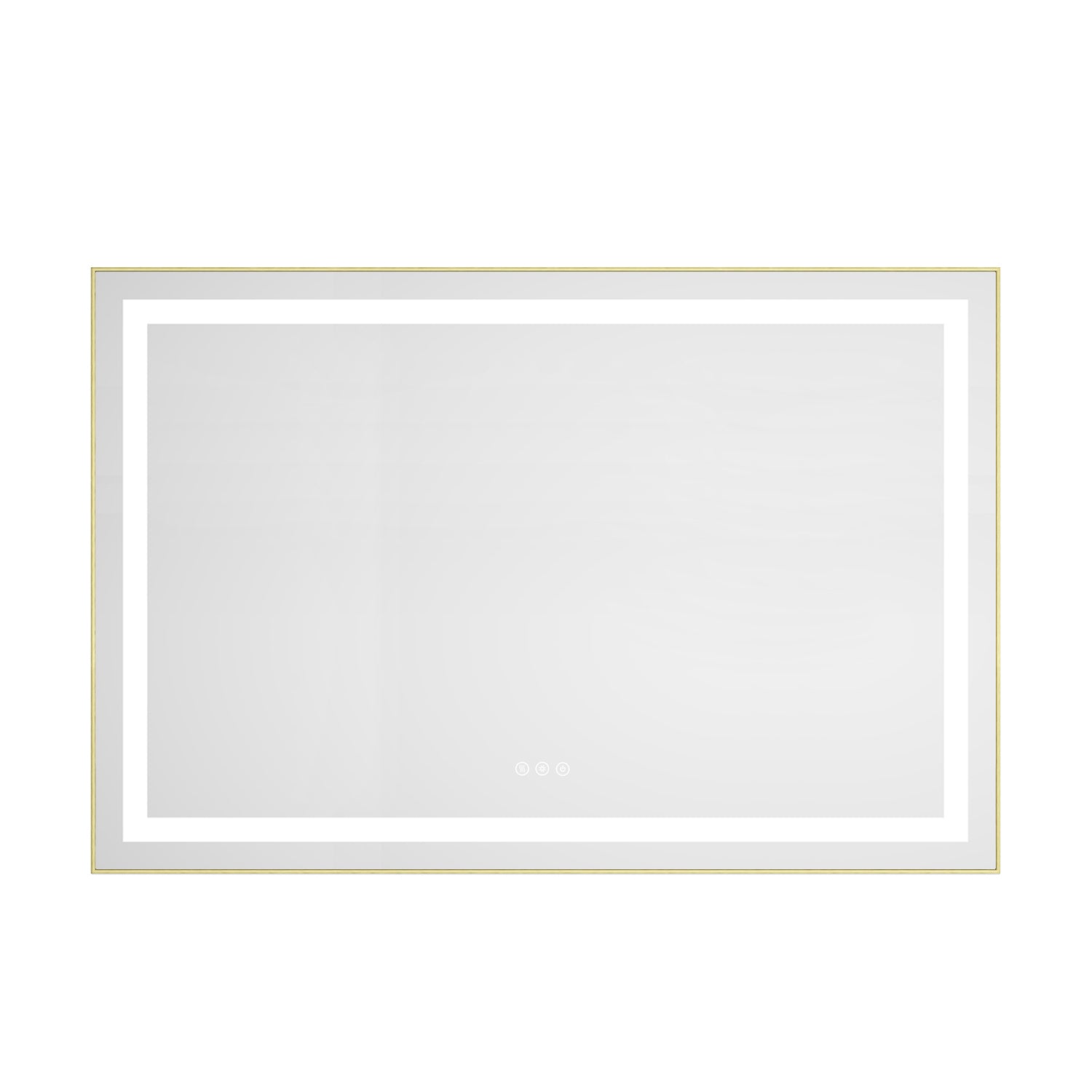 48 x 32 Inch LED Bathroom Mirror with Front and Backlight, Wall Mounted Vanity Mirror with Aluminum Frame, Anti-Fog, Memory, 3 Colors, Stepless Dimmable