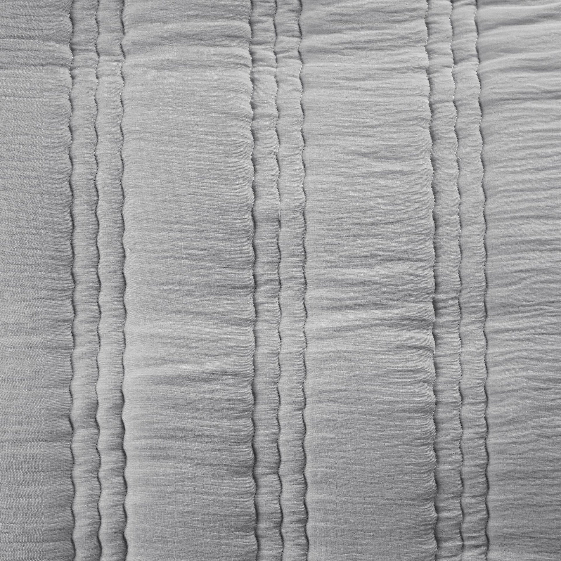 3 PCS King/Cal King Poly Gauze Quilt Set Gray