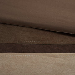7 Piece Faux Suede Comforter Set Brown Queen