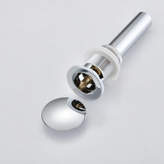 2 Pcs Bathroom Sink Drain with Overflow, Vessel Sink Lavatory Vanity Pop Up Drain Stopper, 304 Stainless Steel