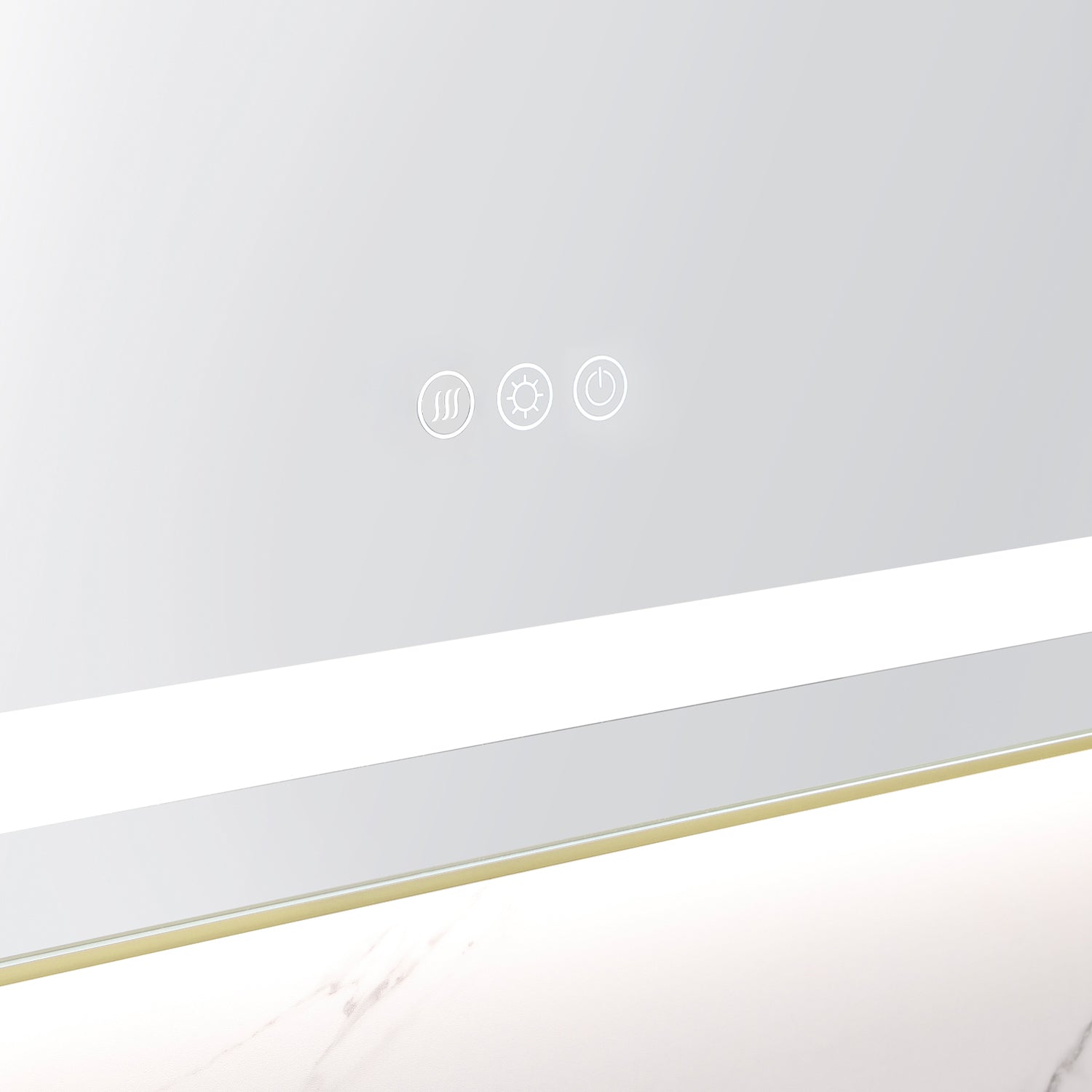 55 x 30 Inch LED Bathroom Mirror with Front and Backlight, Wall Mounted Vanity Mirror with Aluminum Frame, Anti-Fog, Memory, 3 Colors, Stepless Dimmable