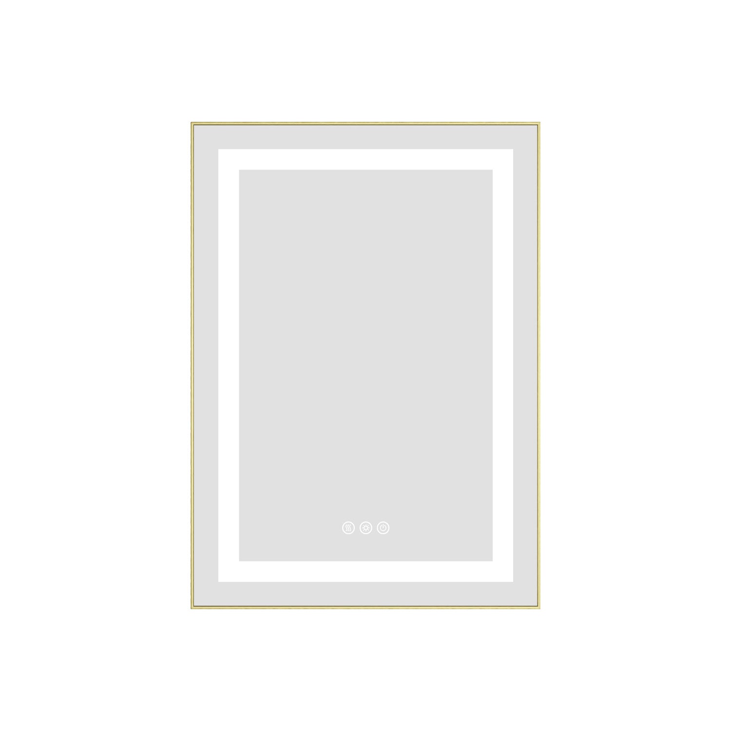 20 x 28 Inch LED Bathroom Mirror with Front and Backlight, Wall Mounted Vanity Mirror with Aluminum Frame, Anti-Fog, Memory, 3 Colors, Stepless Dimmable
