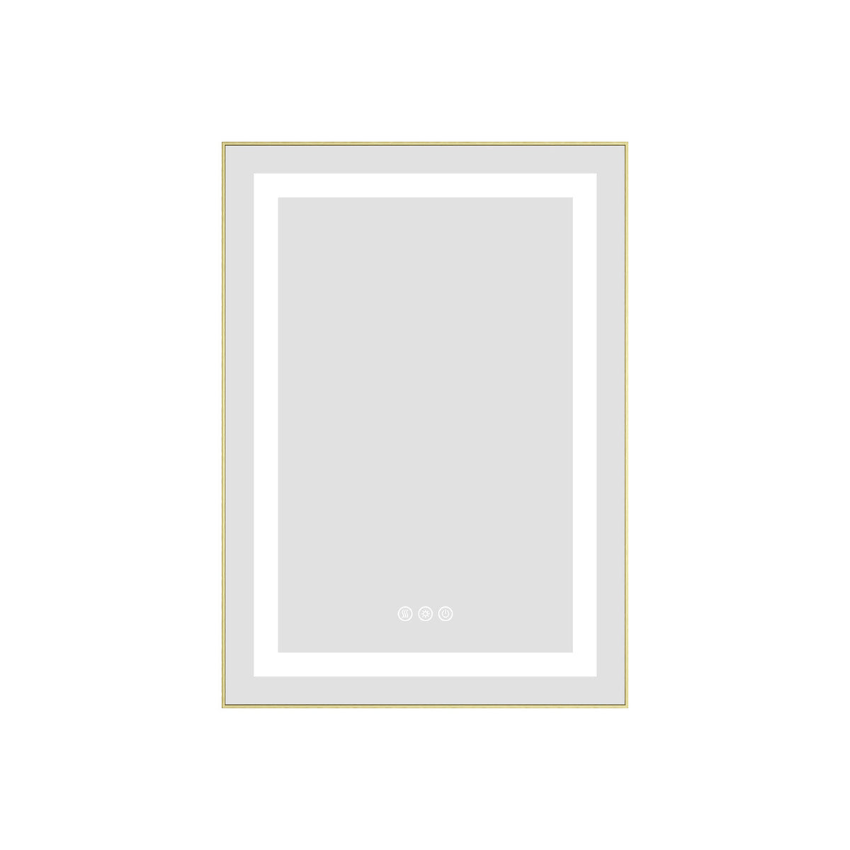 20 x 28 Inch LED Bathroom Mirror with Front and Backlight, Wall Mounted Vanity Mirror with Aluminum Frame, Anti-Fog, Memory, 3 Colors, Stepless Dimmable