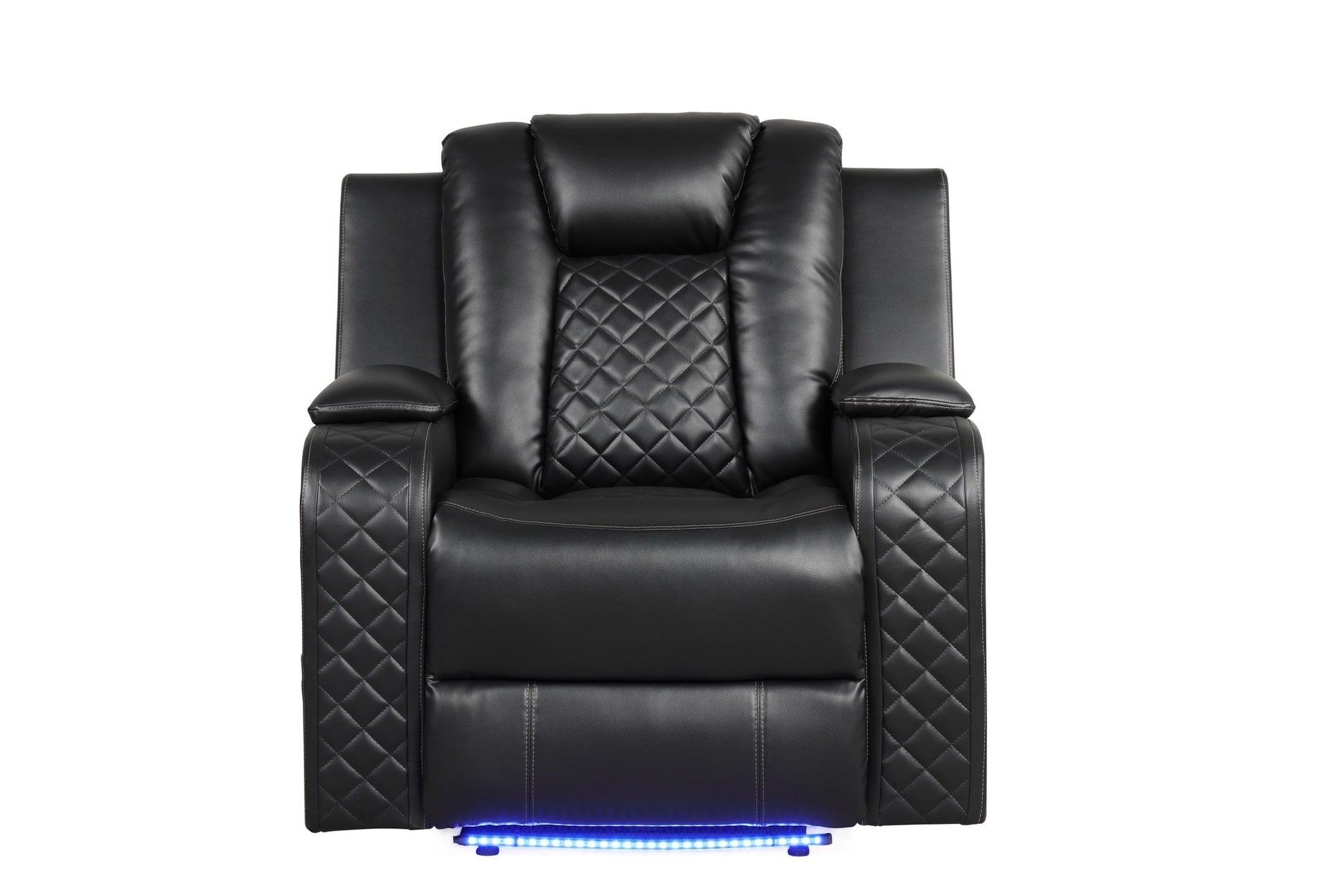 BENZ LED & Power Recliner Chair Made With Faux Leather in Black      same as G150109059  (NJ inventory)