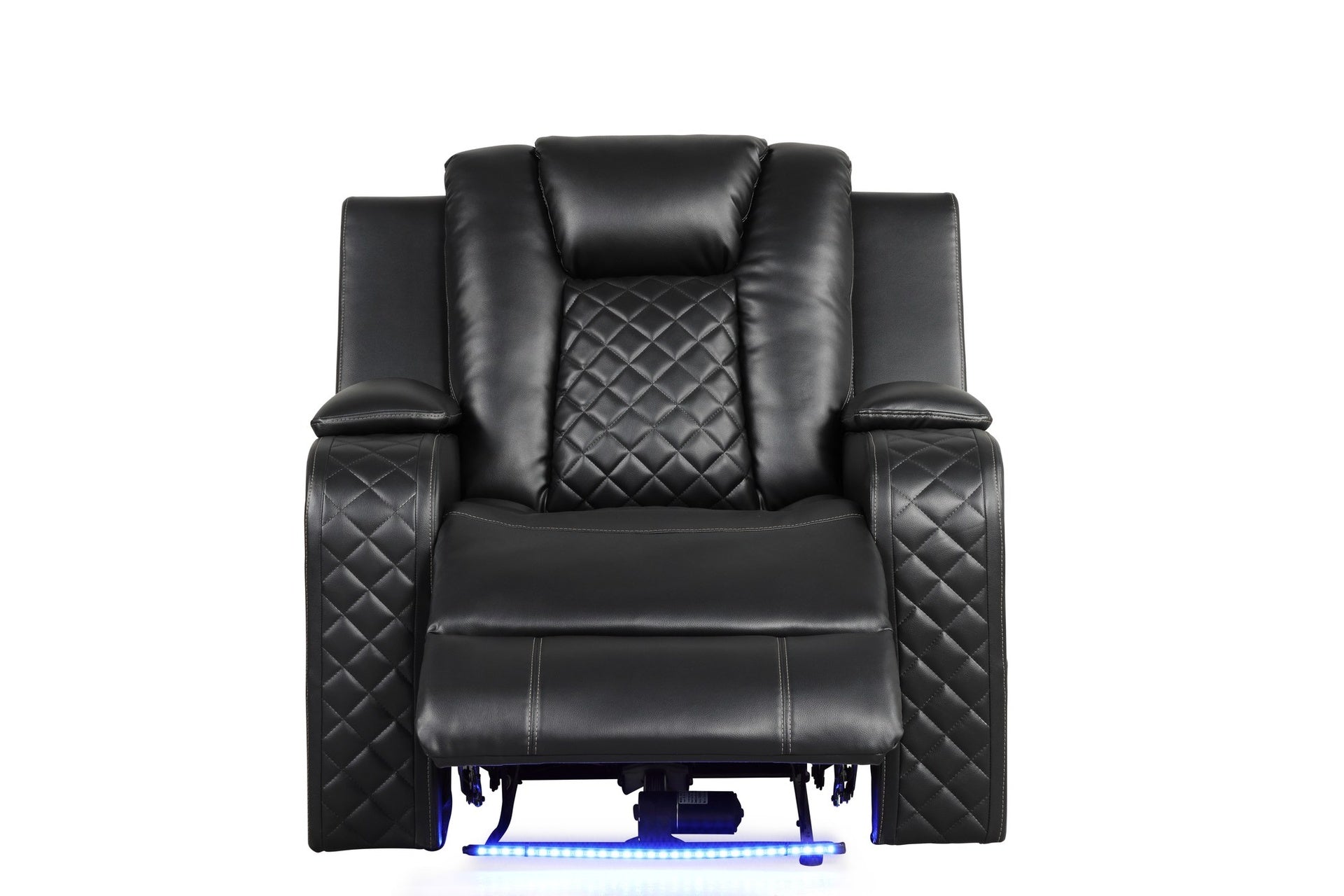 BENZ LED & Power Recliner Chair Made With Faux Leather in Black      same as G150109059  (NJ inventory)