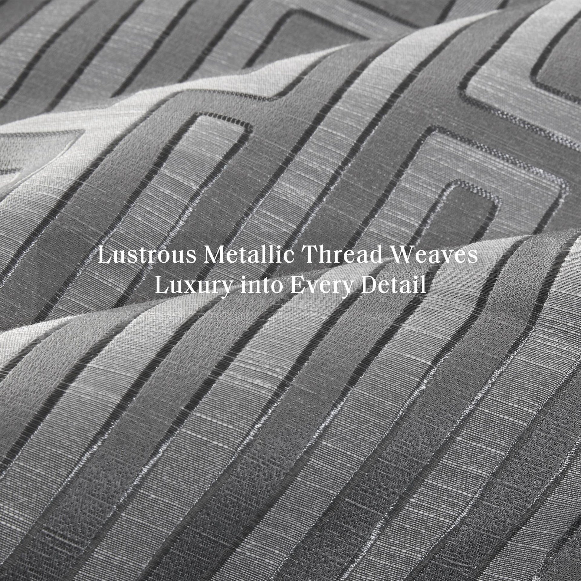 10 PCS Cal King  Luxury Jacquard Comforter Set Grey