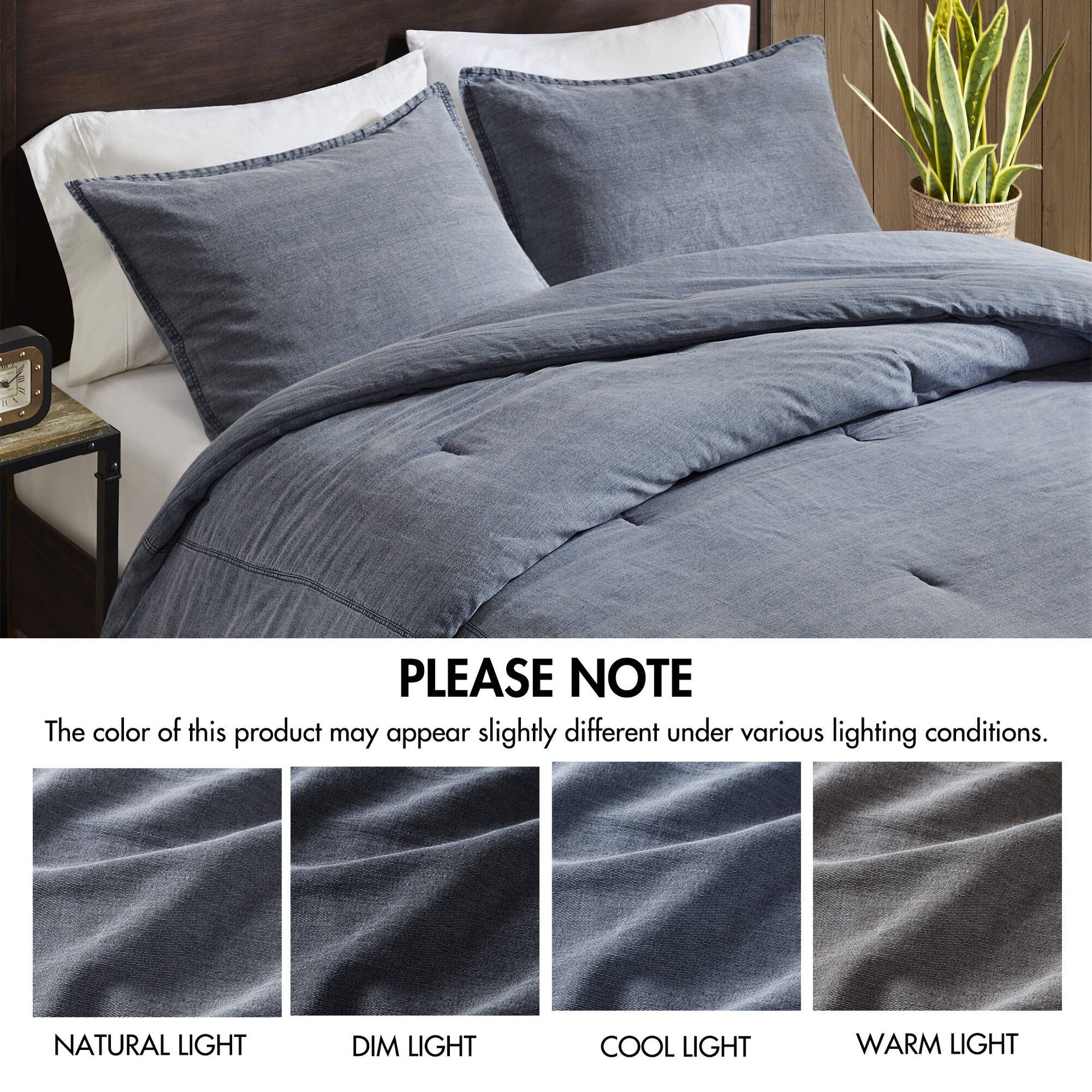 2PCS Twin/Twin XL Twill Washed Comforter Set