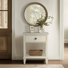 Victoria Bedside Table Antique Cream
