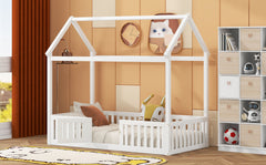 Twin size Loft Bed Wood Bed with Two Storage Boxes - Espresso