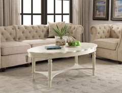 Fordon French Antique White Finish Coffee Table