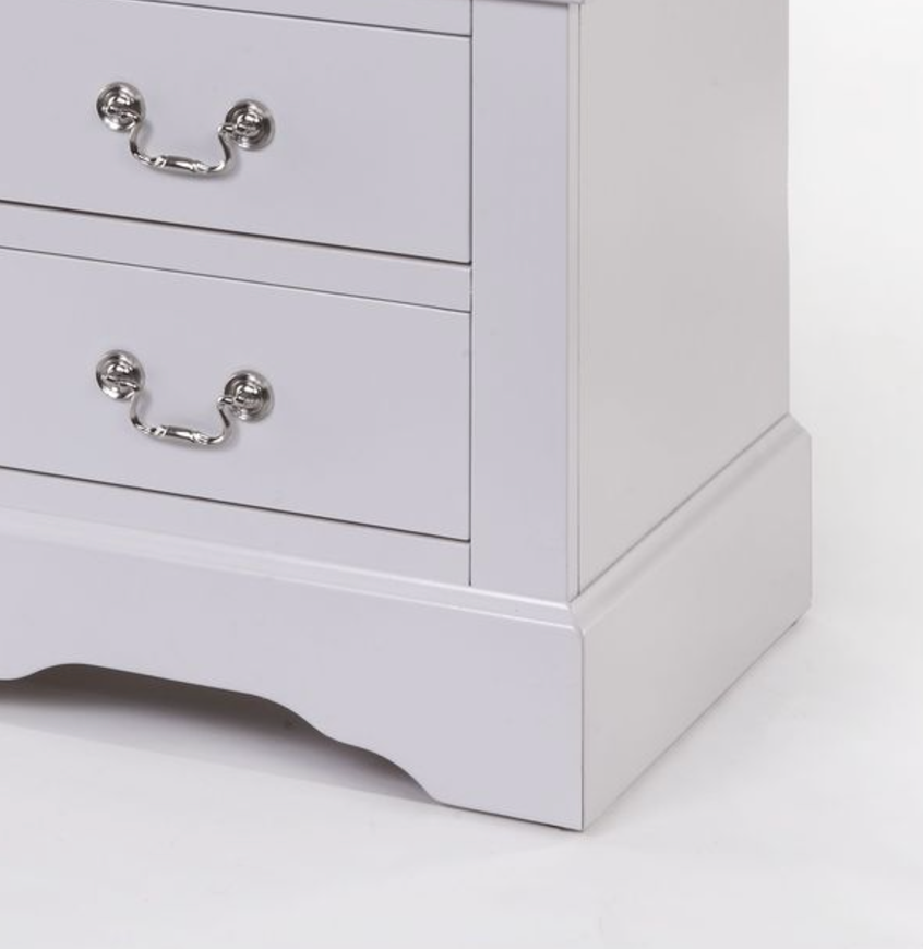 Louis Philippe III White Finish Nightstand
