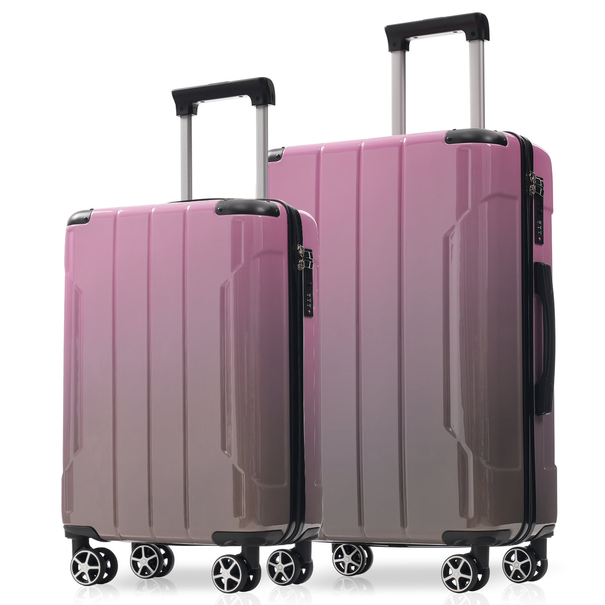 Luggage Sets 3 Piece Suitcase Set with Spinner Wheels, Built-in TSA Lock, Foldable Duffel Bag for Travel Men & Women