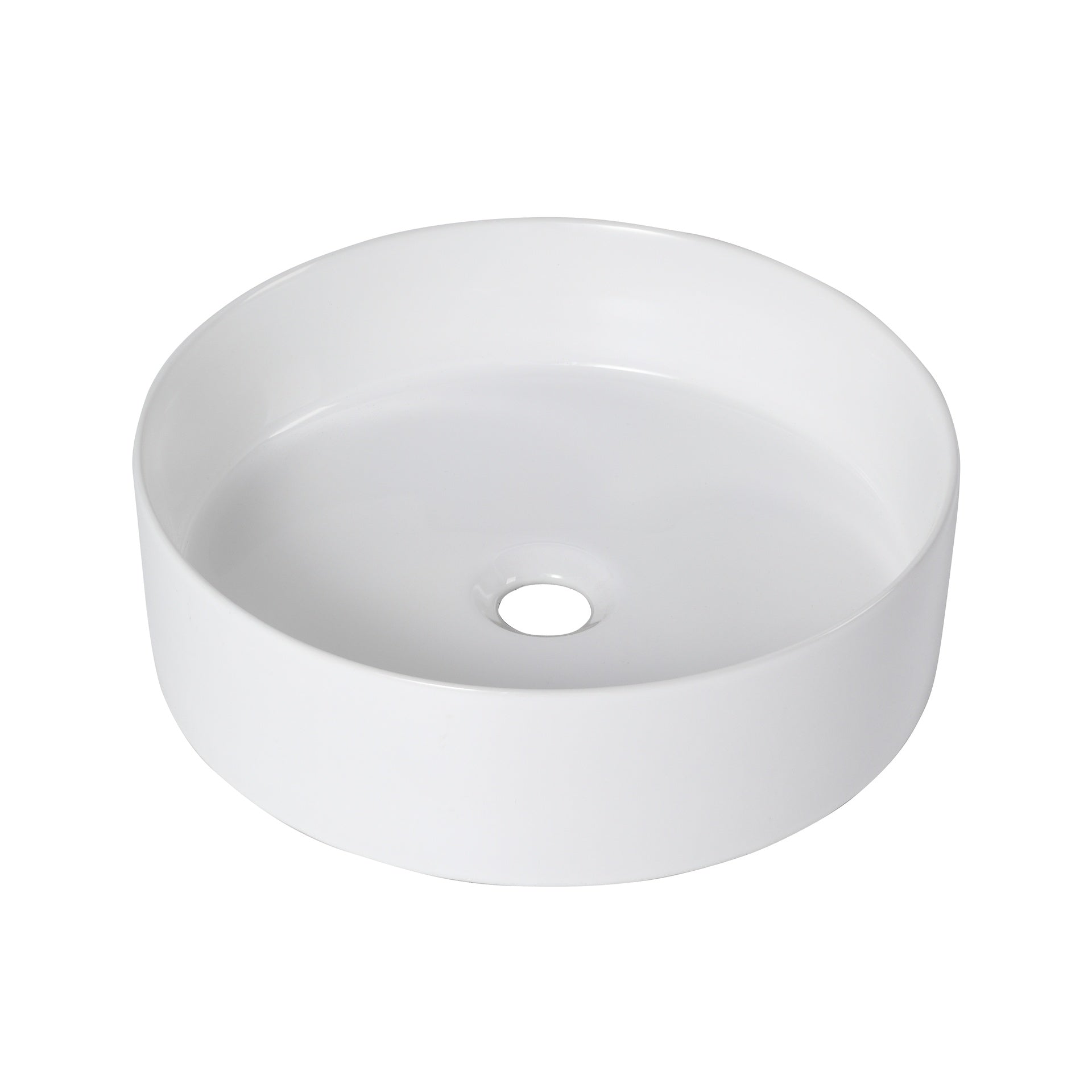 Ceramic Round Above Counter White Bathroom Sink Art Basin(BAB400MOWH)