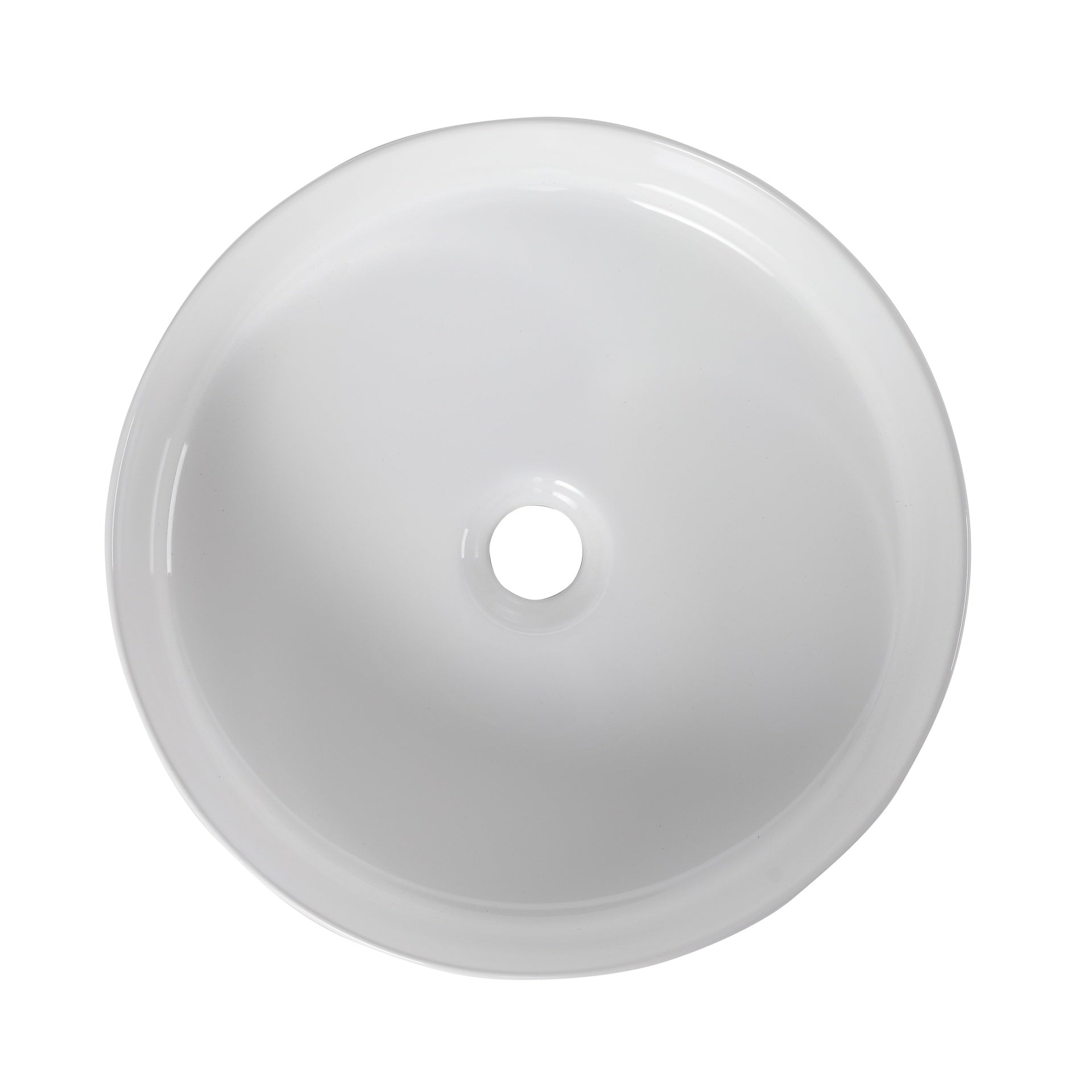 Ceramic Round Above Counter White Bathroom Sink Art Basin(BAB400MOWH)