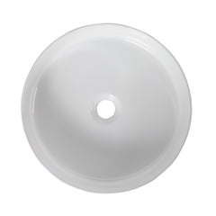 Ceramic Round Above Counter White Bathroom Sink Art Basin(BAB400MOWH)