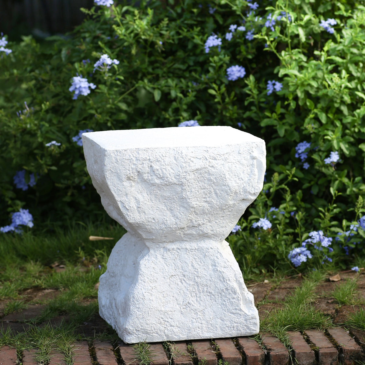 Cleo Outdoor Paito Modern Minimalist MGO Side Table, White