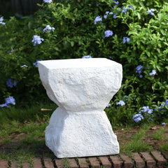 Cleo Outdoor Paito Modern Minimalist MGO Side Table, White