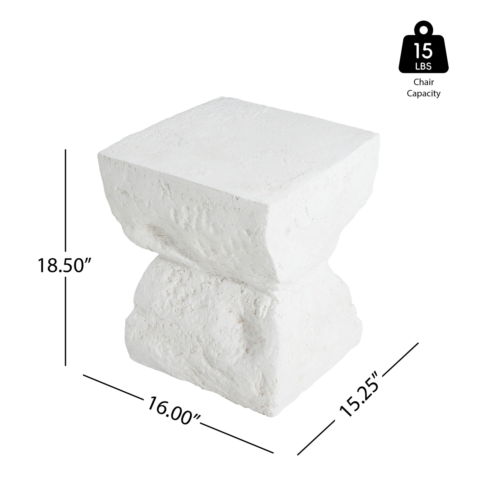 Cleo Outdoor Paito Modern Minimalist MGO Side Table, White