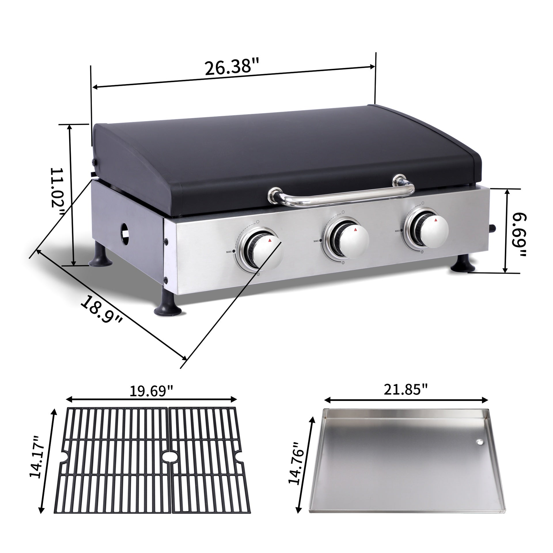 3 BURNER GAS GRILL