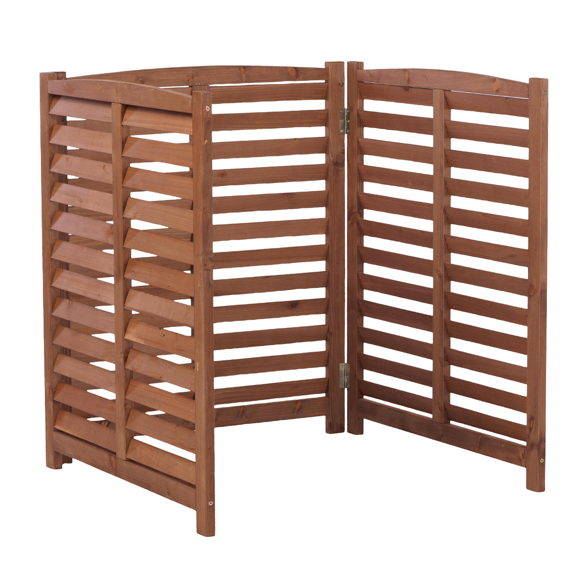 3-Panel Outdoor Air Conditioner Fence 3-Section Outdoor Wooden Screen, Outside Wood Privacy Fence, 32" W x 38" H