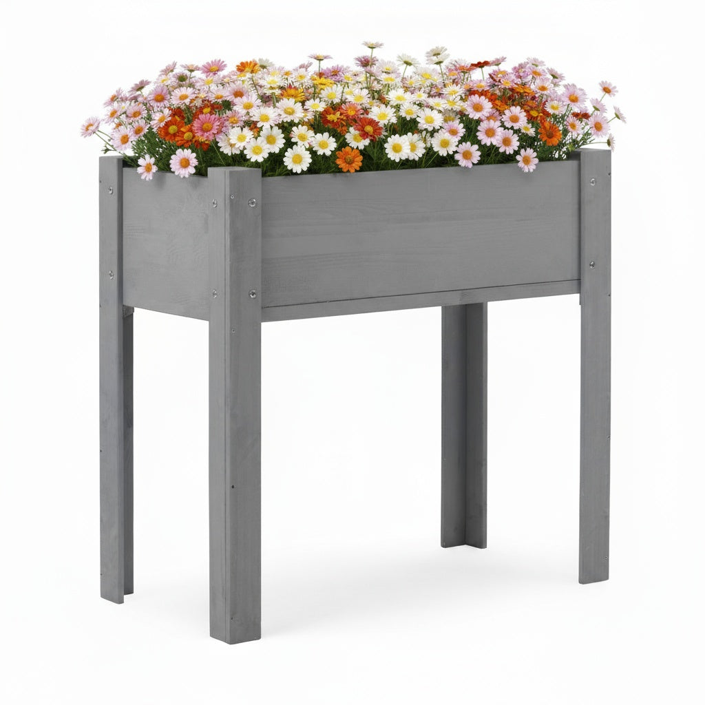 31x31x16 inch Raised Garden Bed with Legs, Elevated Wooden Planter Box for Outdoor Plants Flowers Fruits Vegetable Herb Growingg