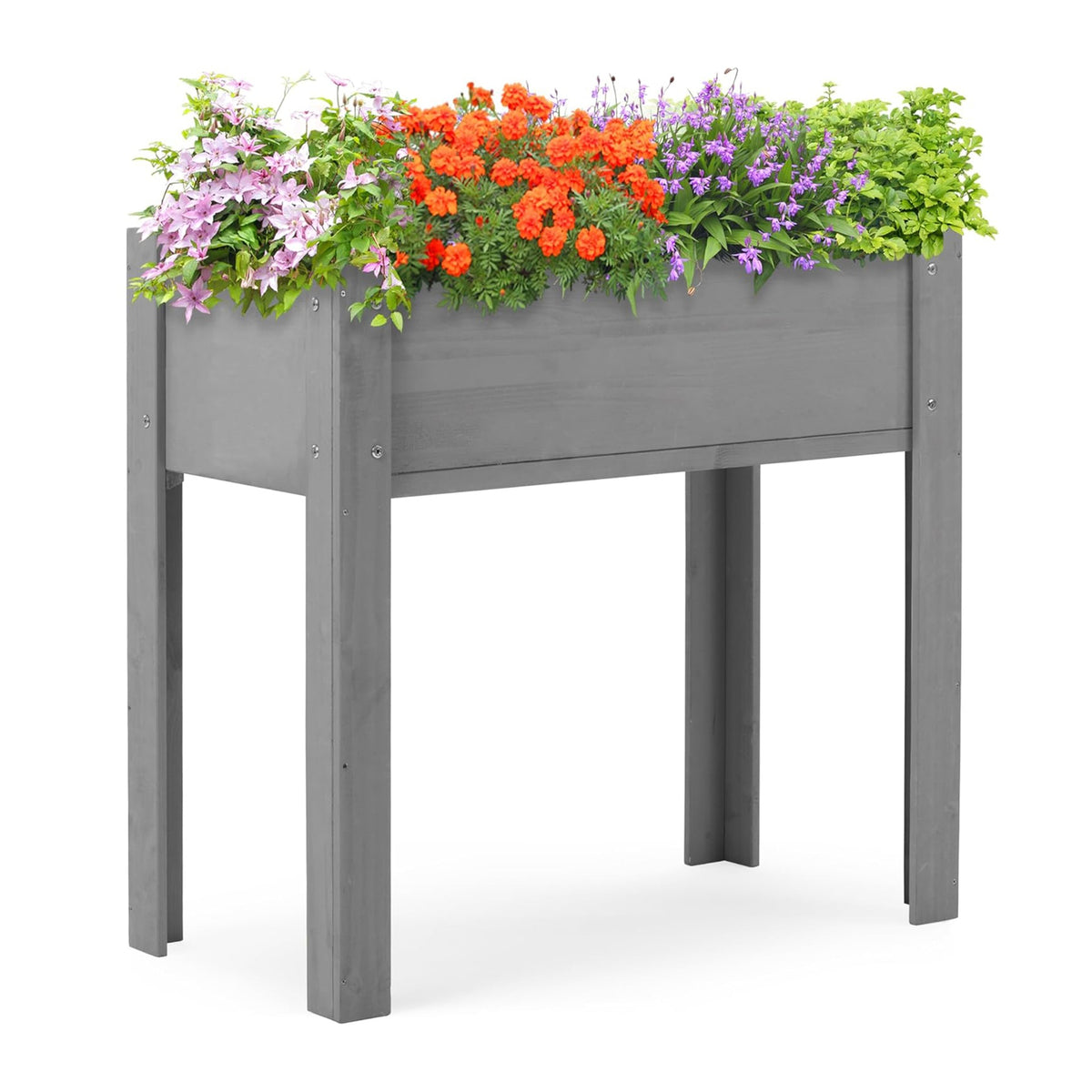 31x31x16 inch Raised Garden Bed with Legs, Elevated Wooden Planter Box for Outdoor Plants Flowers Fruits Vegetable Herb Growingg