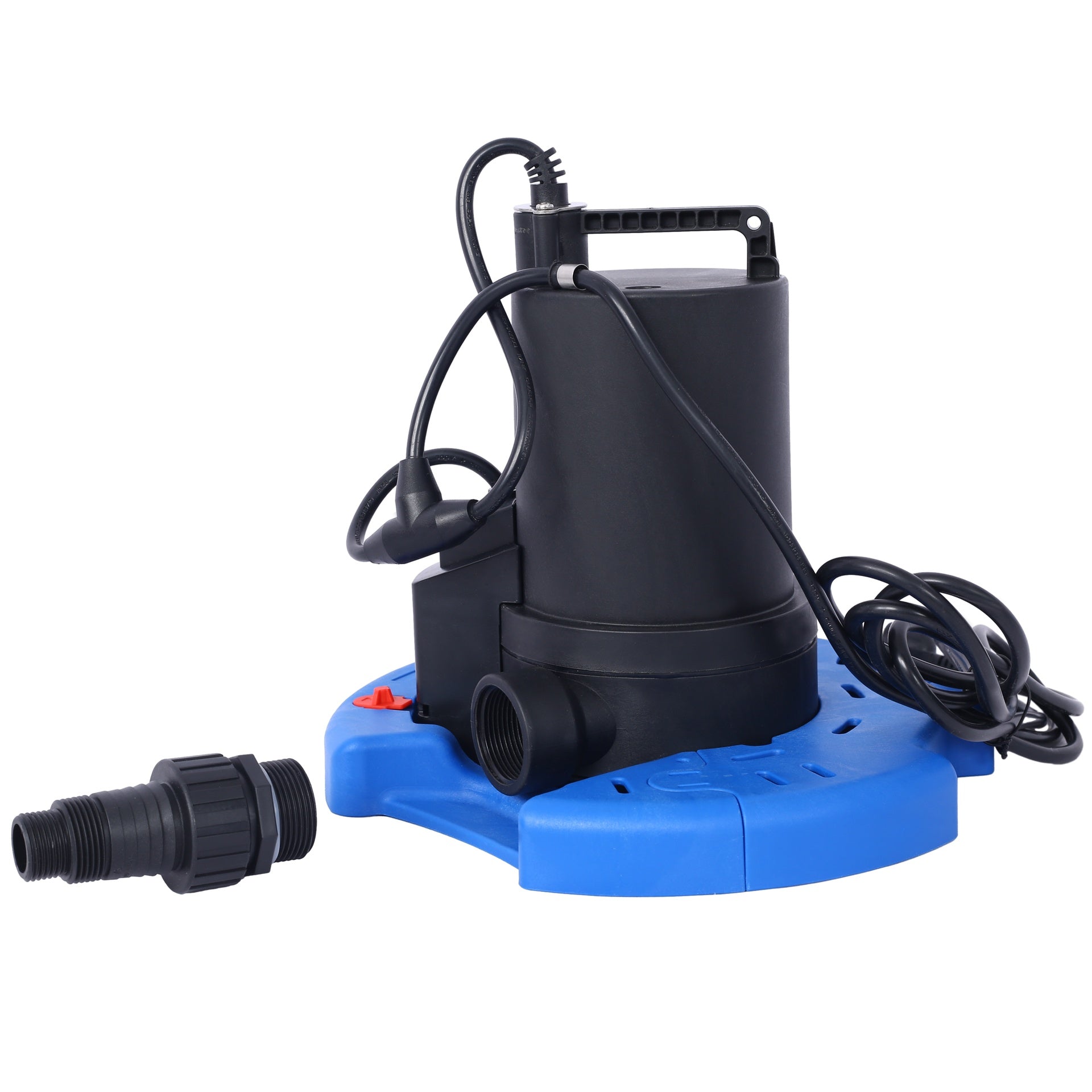 1/3 HP Automatic Swimming Pool Cover Pump 120 V Submersible with 3/4 Check Valve Adapter 2500 GPH Water Removal for Pool, Hot Tubs, Rooftops, Water Beds and more