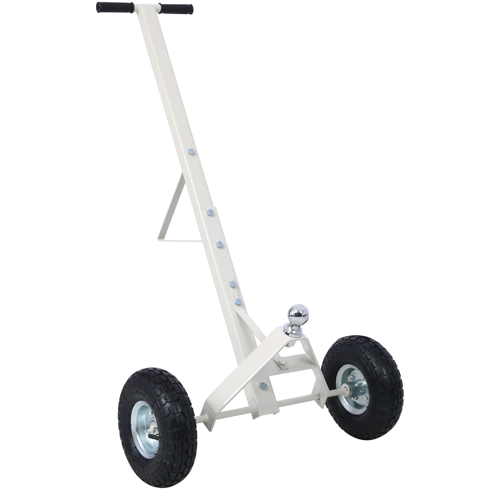 Trailer Dolly with Pneumatic Tires - 600 Lb. Maximum Tongue Weight Capacity, gray color